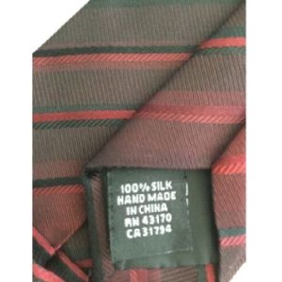 Men's Alfani Striped Handmade Textured Silk Tie - Picture 5 of 7